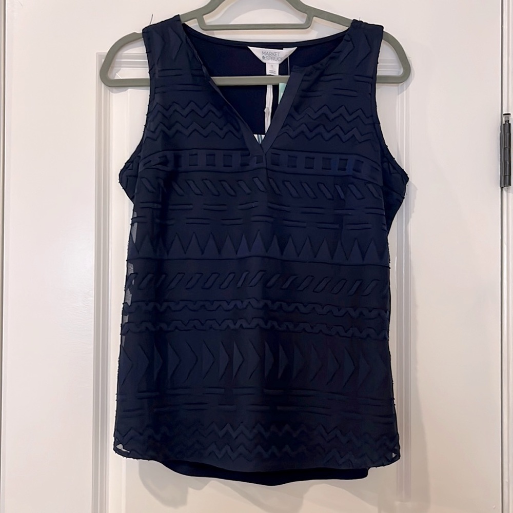 Market and Spruce Tank Top Navy NWT